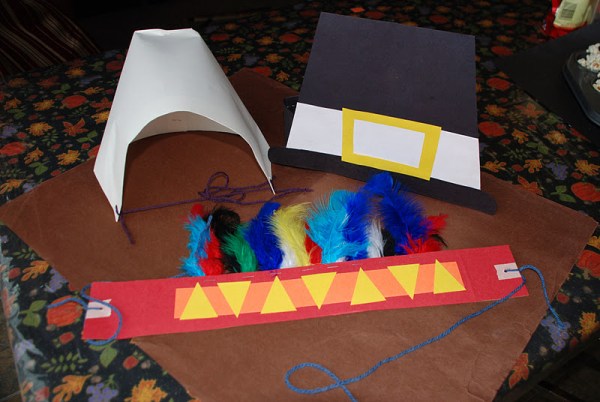 colored paper cutouts